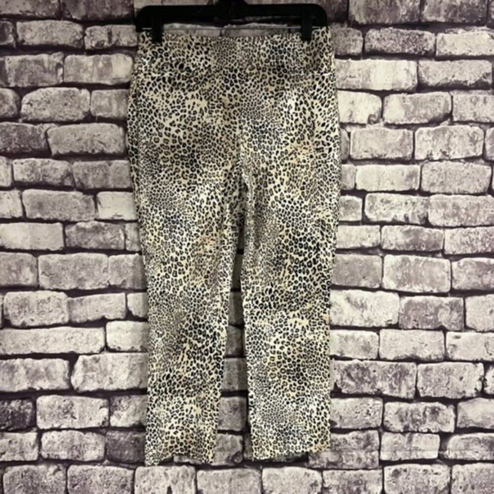 Chico's Animal Print Pull On Crop Pants Size 2/XS
